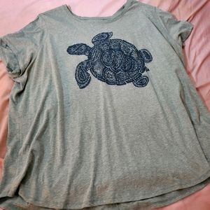 Graphic Tee with turtle